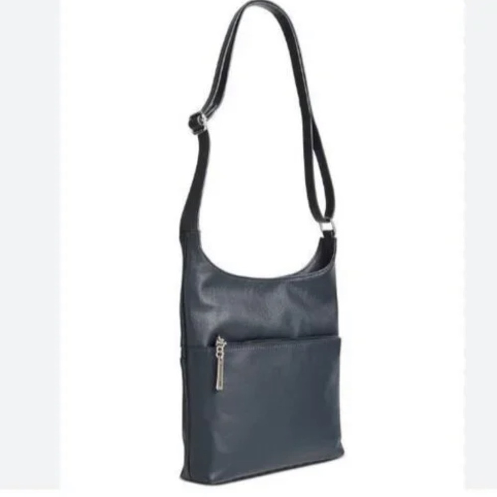 NEW GIANNI BERNINI NAVY SOFT LEATHER NAPPA XB CROSSBODY - Picture 3 of 7